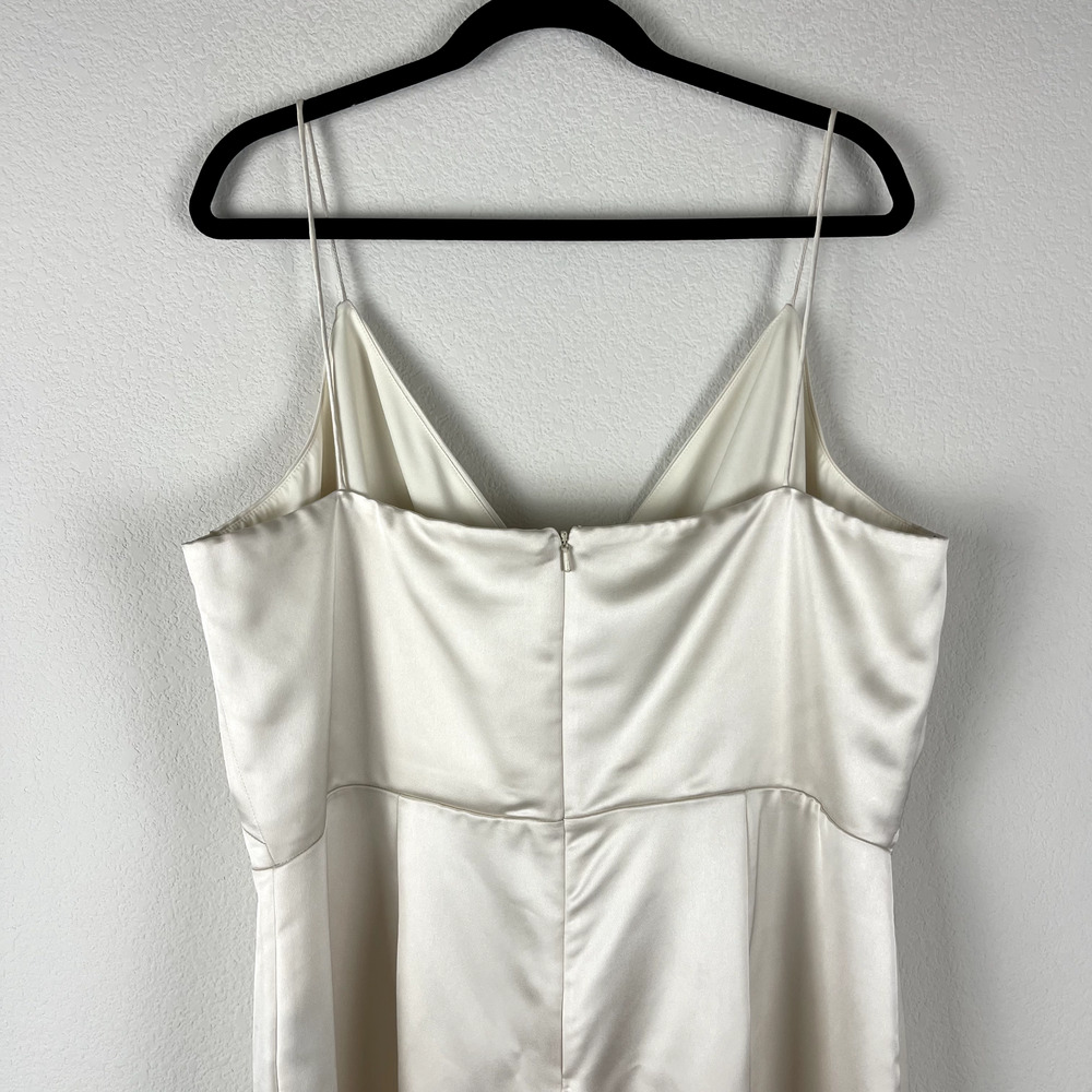BHLDN Monique Lhuillier Bridesmaids Doutzen Wide Leg Jumpsuit Size 18 Ivory NWT - Picture 11 of 16